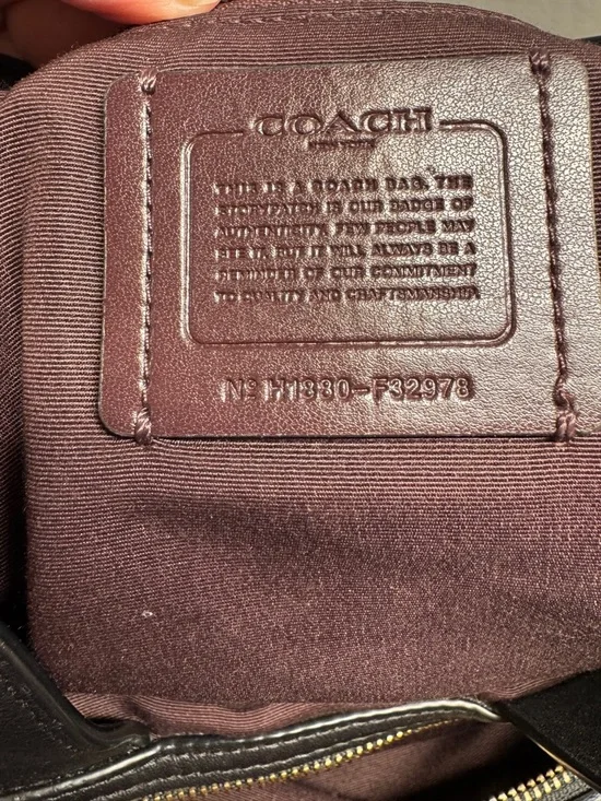 Coach Black Lexy Quilted Leather Shoulder Tote with Gold Hardware - Picture 10 of 12